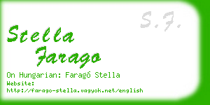 stella farago business card